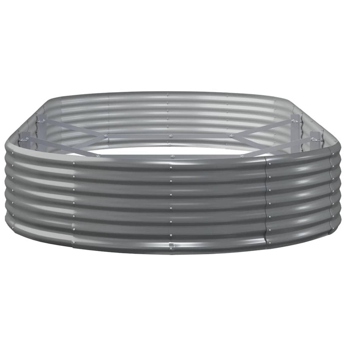 HOCHBEET Verzinkter Stahl 296x140x36 cm Grau - Grau, Metall (296/36/140cm)