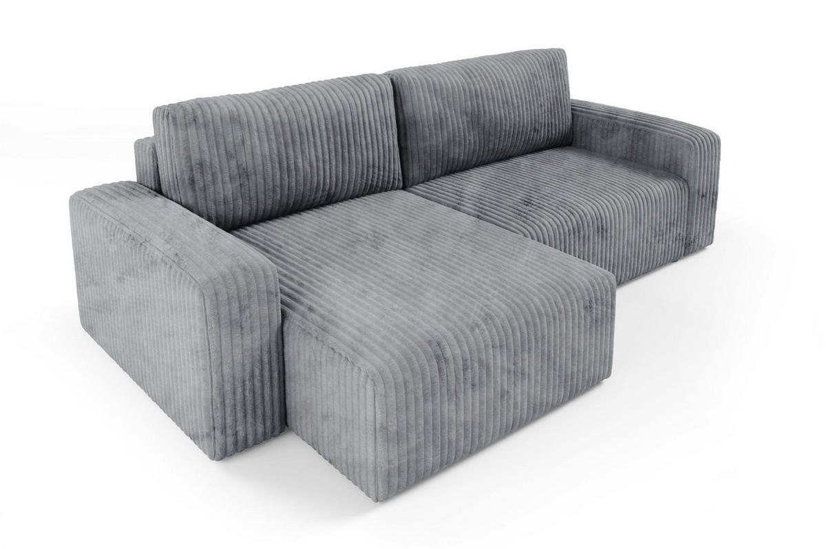 ECKSOFA Natalia - Grau, Holzwerkstoff/Textil (149/244cm) - Fun Möbel