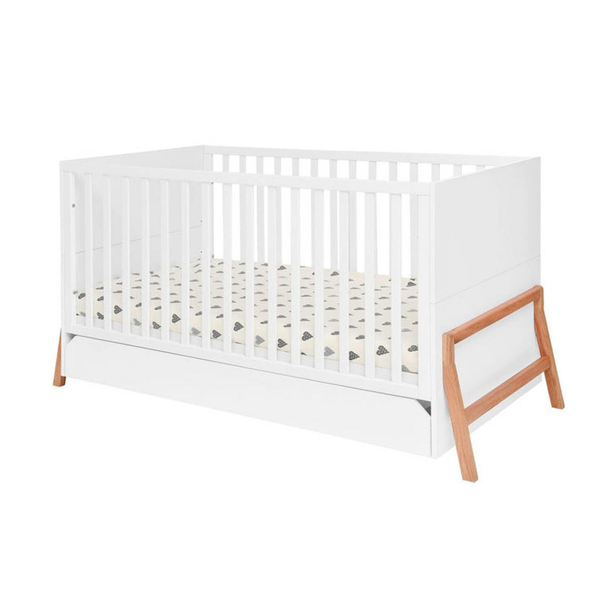 SOBA ZA BEBE 2-dijelni Bijeli - bijela, drvni materijal (161/90/75cm) - Petits-meubles