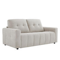 3-SITZER-SCHLAFSOFA aus hellgrauem Chenillestoff ISISTIA - Hellgrau, Textil (202/95/100cm) - Vente-Unique