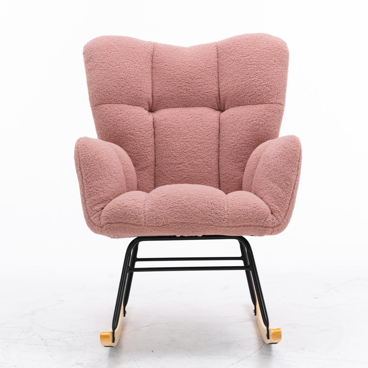 SCHAUKELSTUHL 89/70/95 cm Rosa Teddy - Rosa, Textil (70/95/80cm) - Oxeza