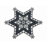 STERNE Deckchen Weihnachten Advent 85 cm Anthrazit - Anthrazit, Textil (85cm) - TiborTex