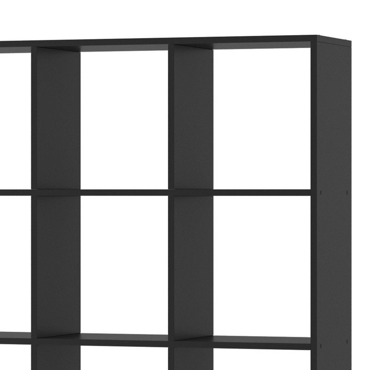 RAUMTEILER Karree Schwarz 138.5 x 142.5 cm - Schwarz, Holzwerkstoff (138.5/142.5/29cm) - Vicco