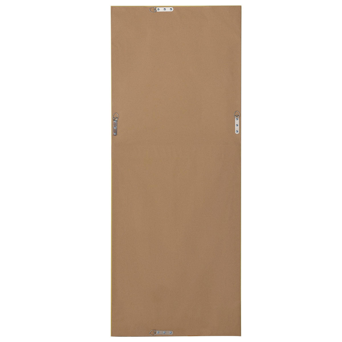 WANDSPIEGEL weiß/Holzoptik rechteckig 50/130 cm Benon - Weiß/Grau, Kunststoff (50/130/3cm) - Beliani