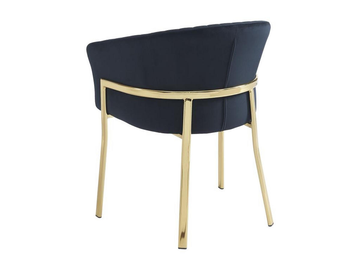 STUHL mit Armlehnen 6er-Set - Samt & goldfarbenes Metall - Schwarz - ZAOVA - Schwarz, Textil (57/76/61cm) - Pascal Morabito