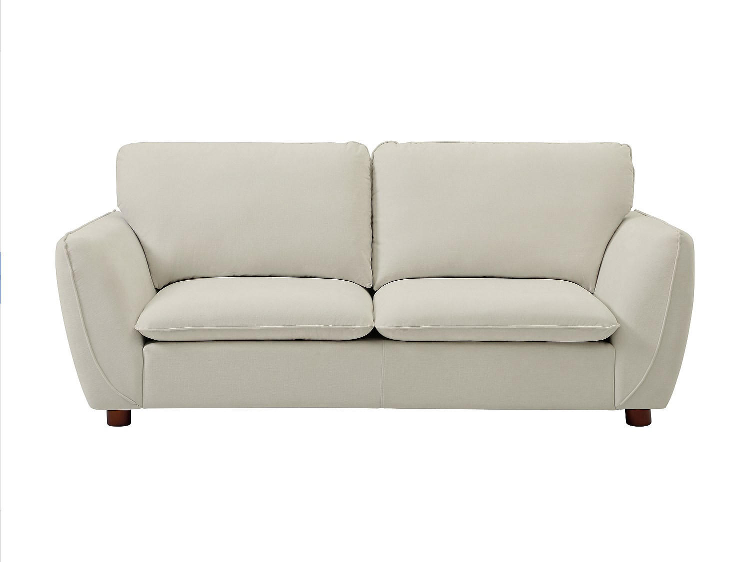 SOFA - 3 Personen - stoff - gebrochenes weiß Menardia - Weiß, Holz/Textil (207/92/89cm) - Vente-Unique