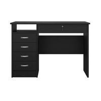 SCHREIBTISCH, FunctionPlus, Schwarz, Holzwerkstoff, 110 x 49 x 76 cm - Schwarz, Holzwerkstoff (49/110/76cm) - ebuy24