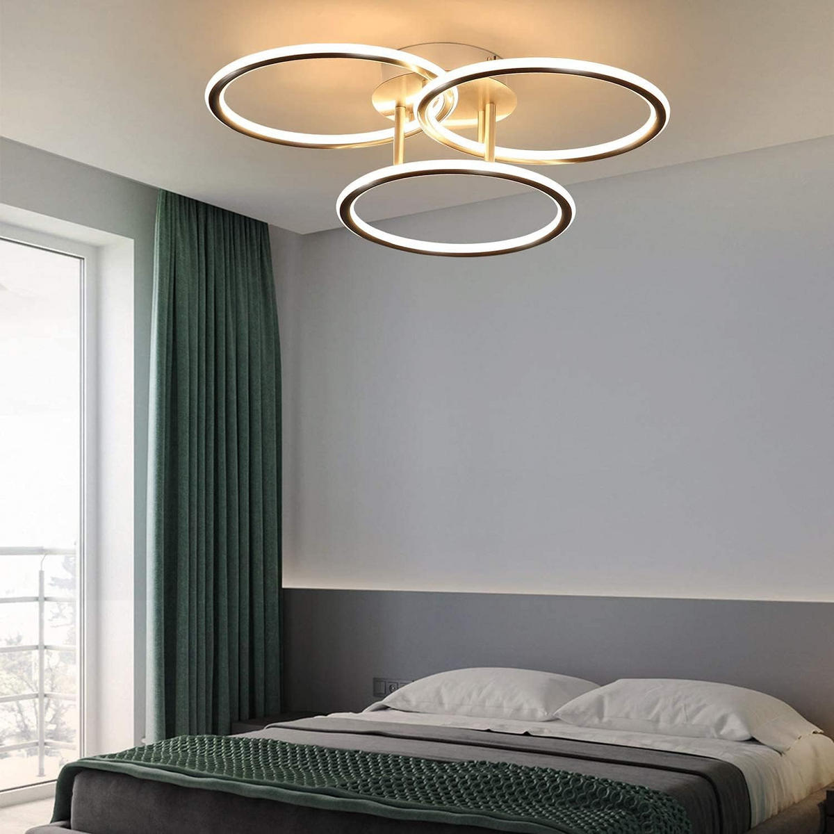 LED-DECKENLEUCHTE Luster 35/44.5/12cm - Silberfarben, Metall (44.5/35/12cm) - Nettlife