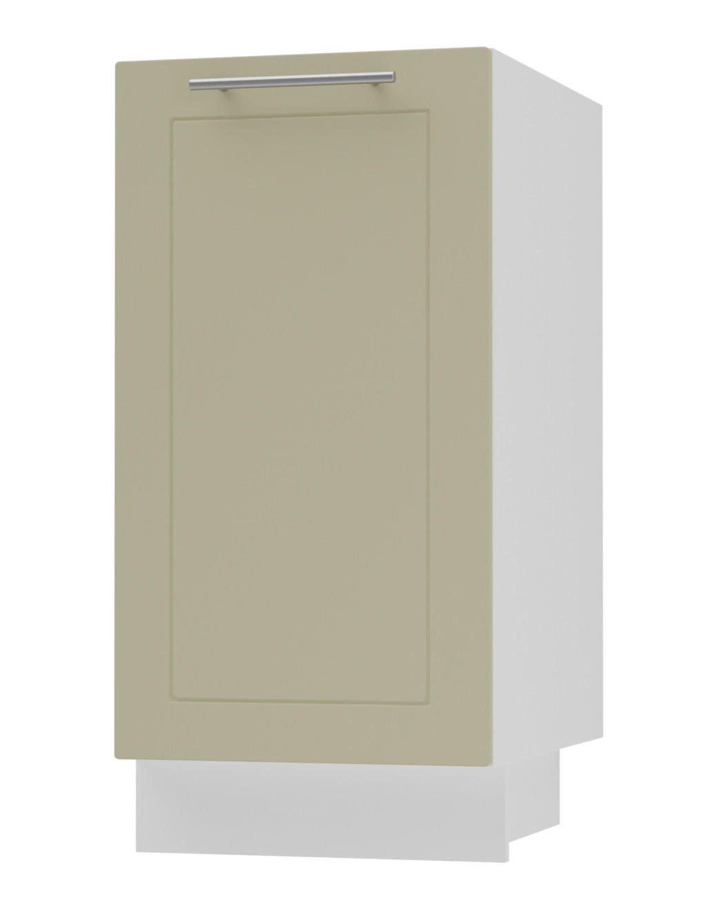 KÜCHENUNTERSCHRANK Kvantum D1D/40 Vanille Matt / Weiß Matt 40 / 50 / 82cm - Creme/Weiß, Holz/Holzwerkstoff (40/82/50cm) - Feldmann-Wohnen
