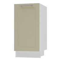 KÜCHENUNTERSCHRANK Kvantum D1D/40 Vanille Matt / Weiß Matt 40 / 50 / 82cm - Creme/Weiß, Holz/Holzwerkstoff (40/82/50cm) - Feldmann-Wohnen