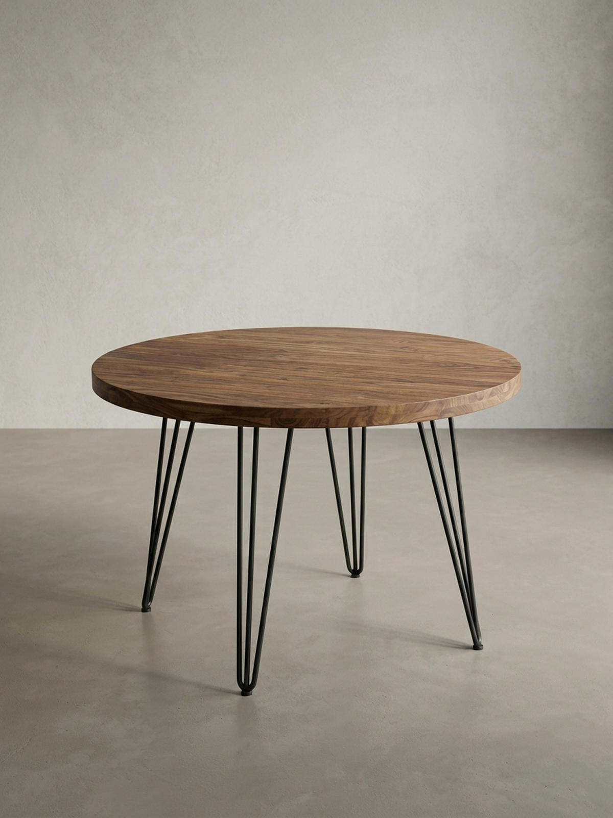 ESSZIMMERTISCH – Rund Massivholz 120 cm Landhausstil - Schwarz/Braun, Holz/Metall (73/120/78cm) - KADIMA DESIGN
