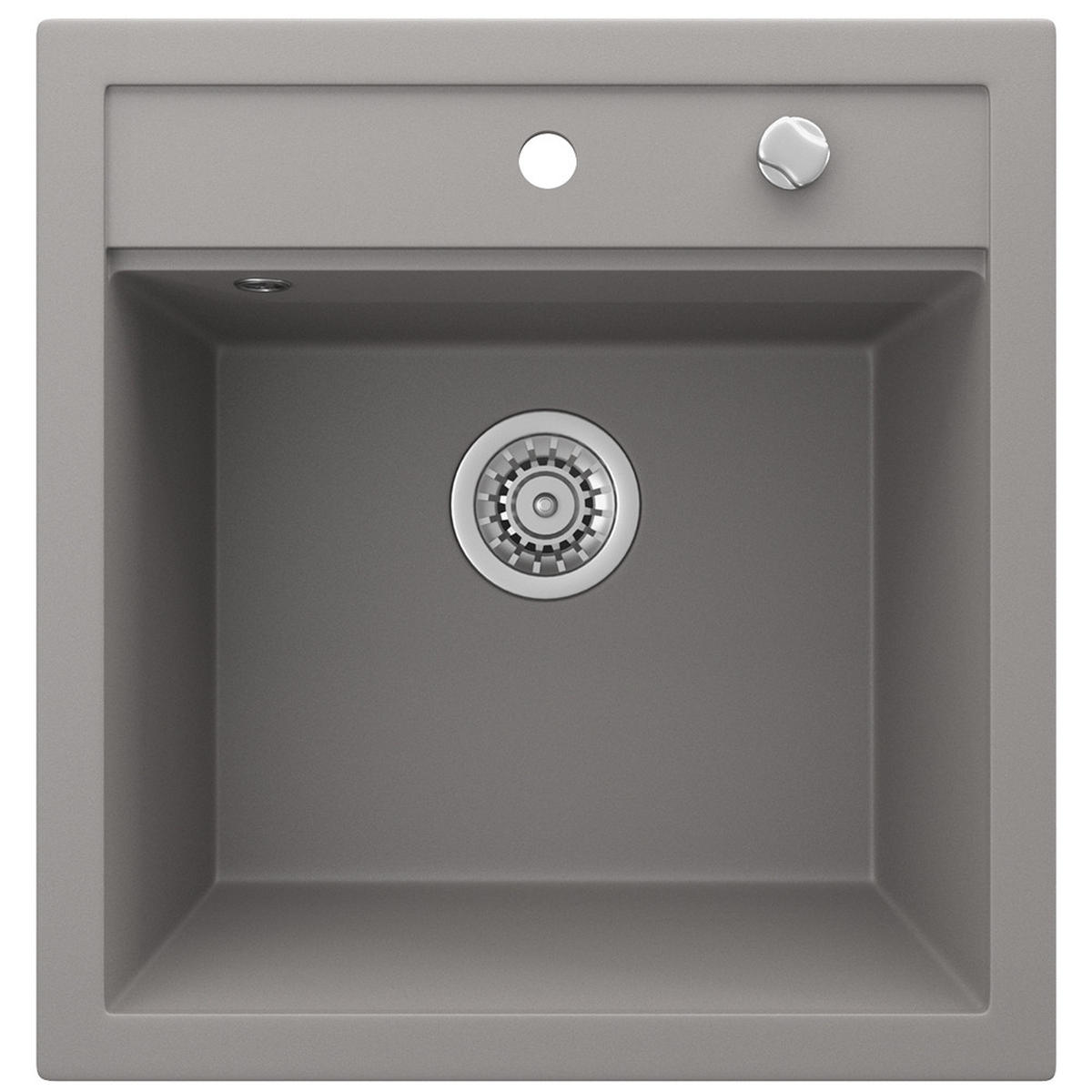 SPÜLBECKEN Tesa Beton 49 x 51 cm - Schieferfarben, Keramik (49/20/51cm) - Bergstroem
