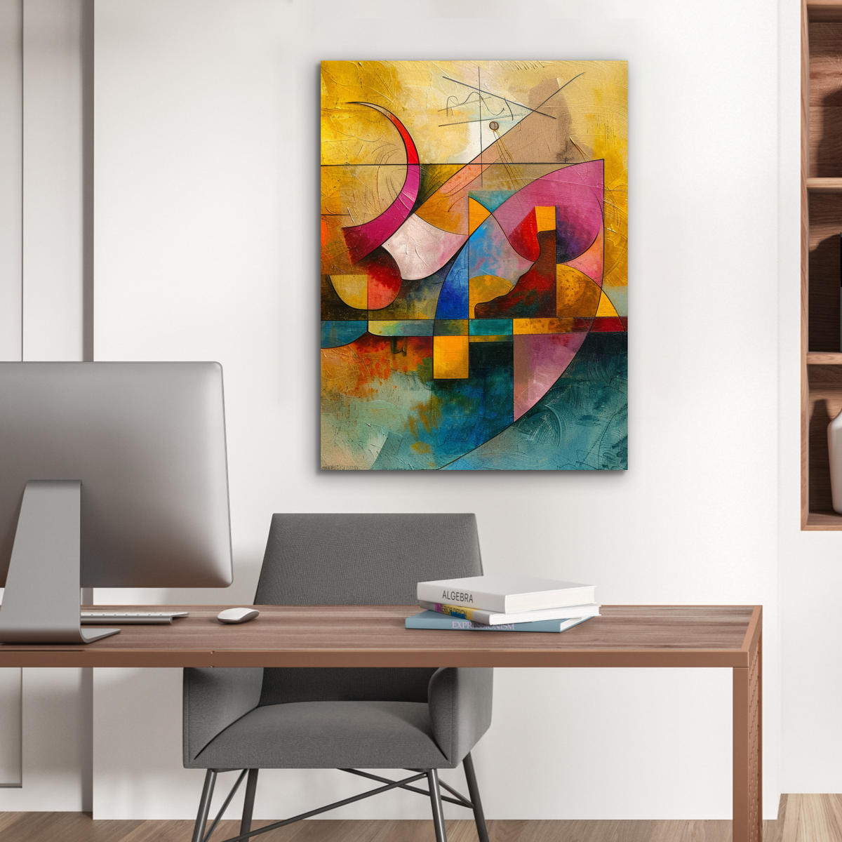 KOVOVÝ OBRAZ Umenie - abstraktné - moderné 60x80 cm - žltá, kov (60/80cm) - MuchoWow