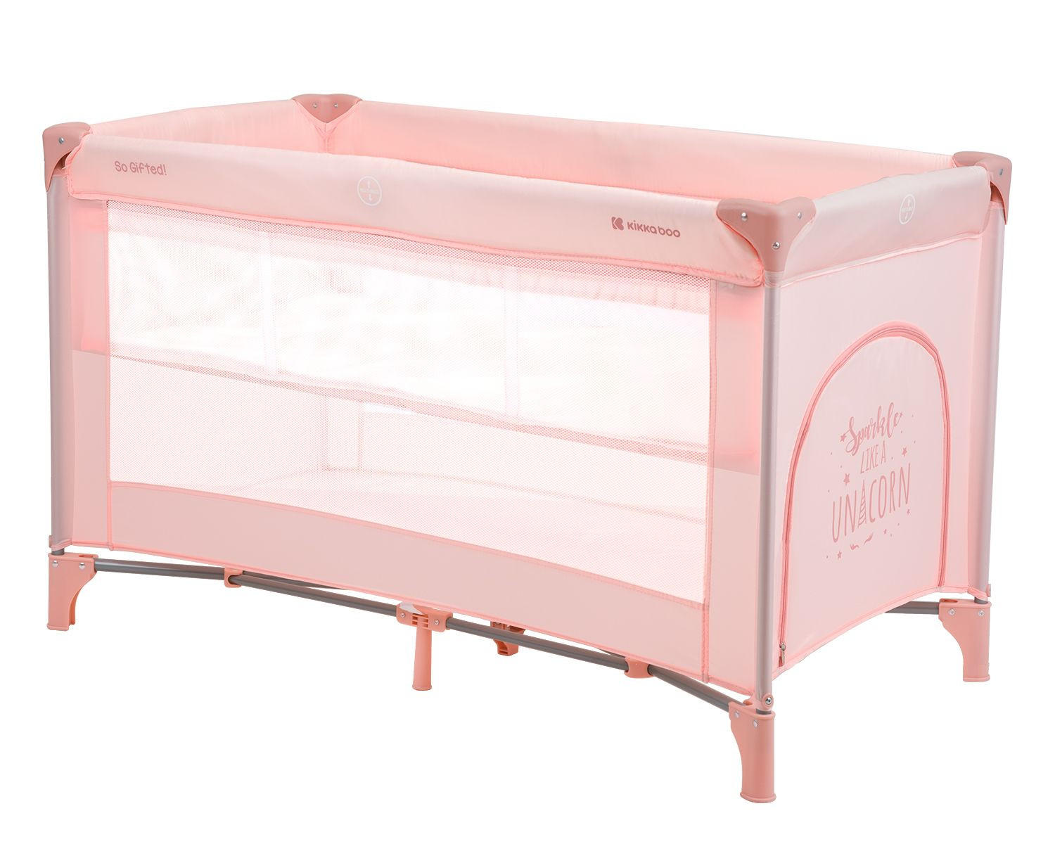 REISEBETT So Gifted rosa pink 2 Ebenen Matratze, Tragetasche, Öffnung - Rosa, Metall (65/125cm) - Kikka boo
