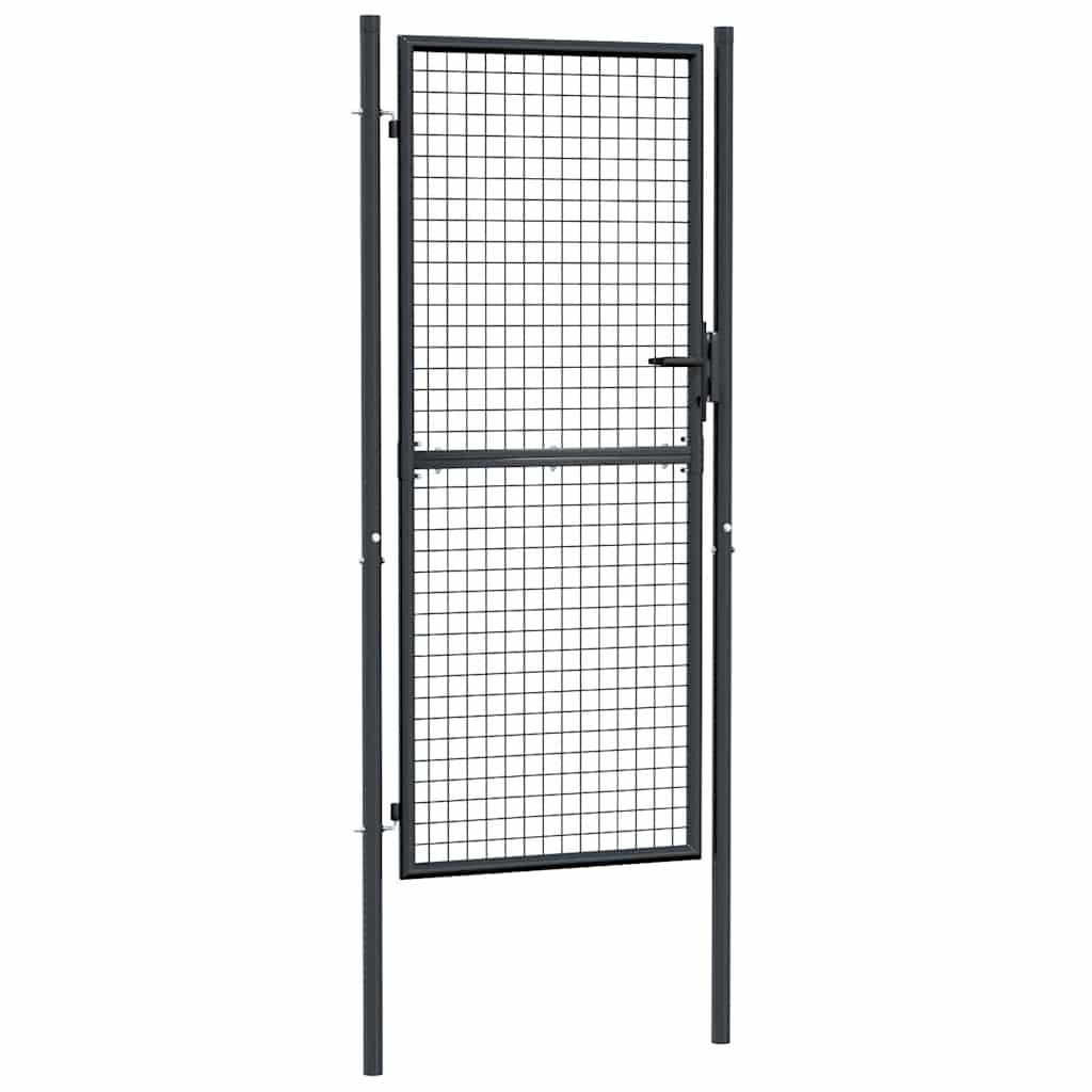 vidaXL Gartentor Grau 100x250 cm