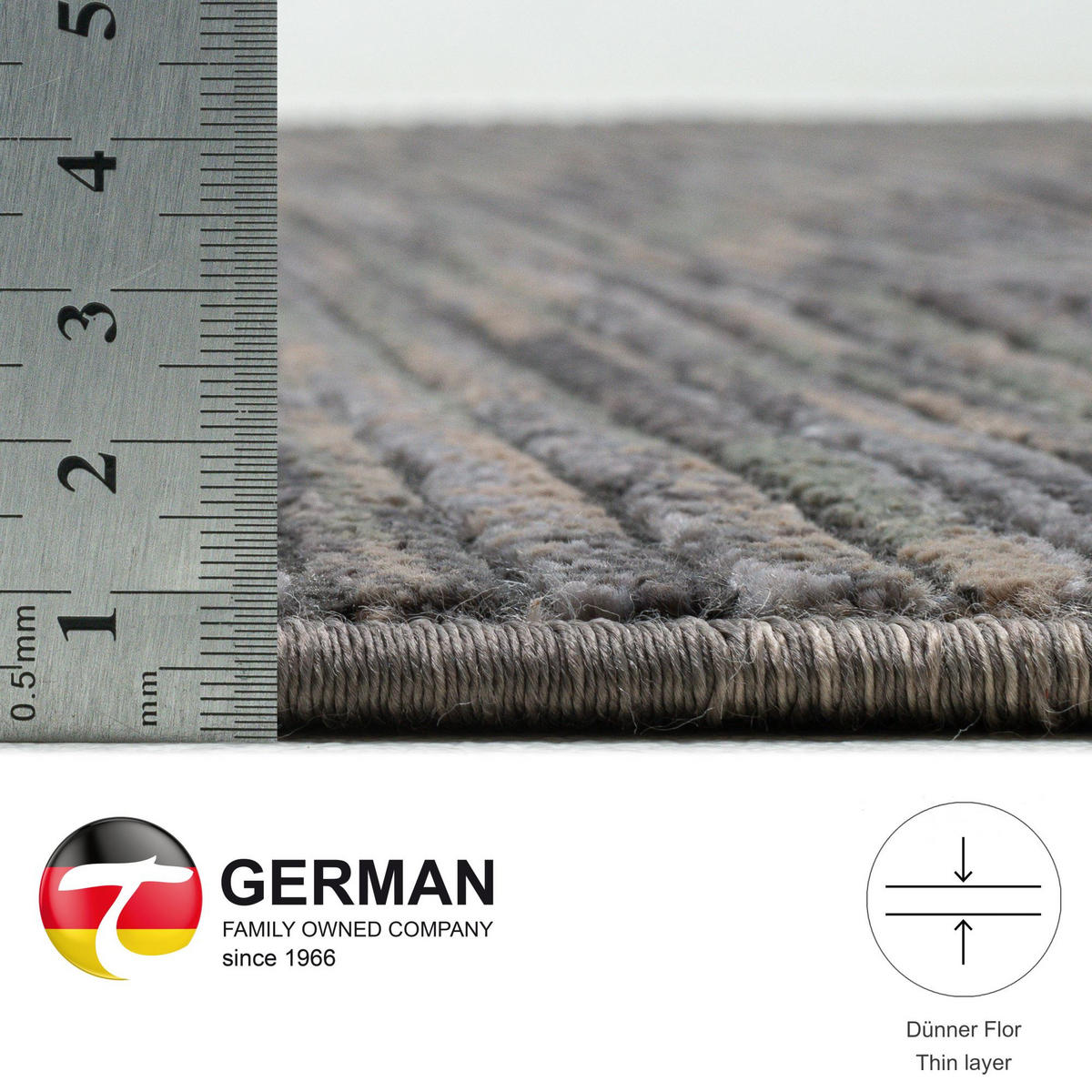 FLACHWEBETEPPICH Corduletta 80x280 cm - Dunkelgrau, Textil (80/280cm) - Gino Falcone
