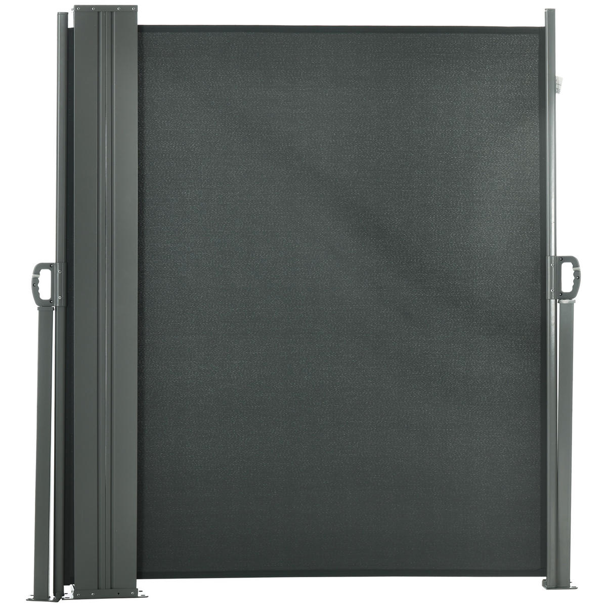 MARKISE,VERSTELLBARER, UV-beständiger Gartenteiler mit Griff, 600 x 180 cm, Grau - Grau, Metall (4/180cm) - Vallsero