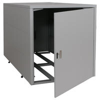 2ER-FAHRRADGARAGE rechteckig Hellgrau - Hellgrau, Metall (113/123/208cm) - MCW