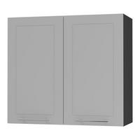 KÜCHENHÄNGESCHRANK Kvantum W3/80 Dust Grey Matt / Schwarz Matt 80 / 32,5 / 72cm - Schwarz/Grau, Holz/Holzwerkstoff (80/72/32.5cm) - Feldmann-Wohnen