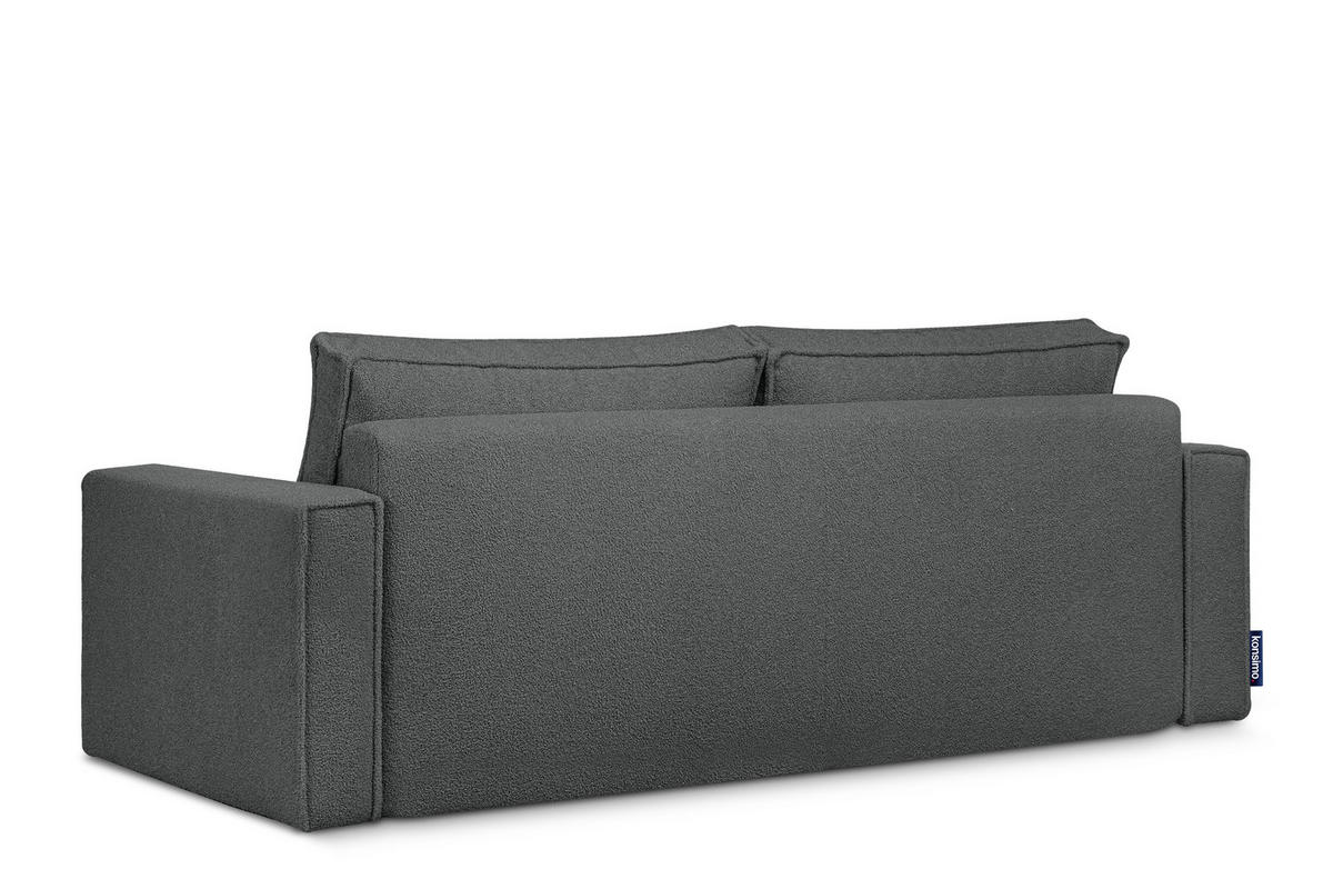 3-SITZER-SOFA NAPI II mit Schlaffunktion, graphit - Graphitfarben, Textil (228/89/101cm) - KONSIMO®