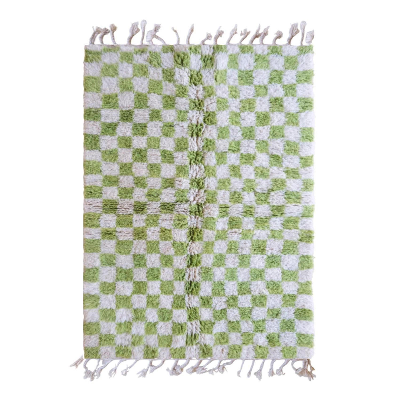 BERBERTEPPICH aus reiner Wolle 153x 244 cm - Grün, Naturmaterialien (153/244cm) - AFK Living