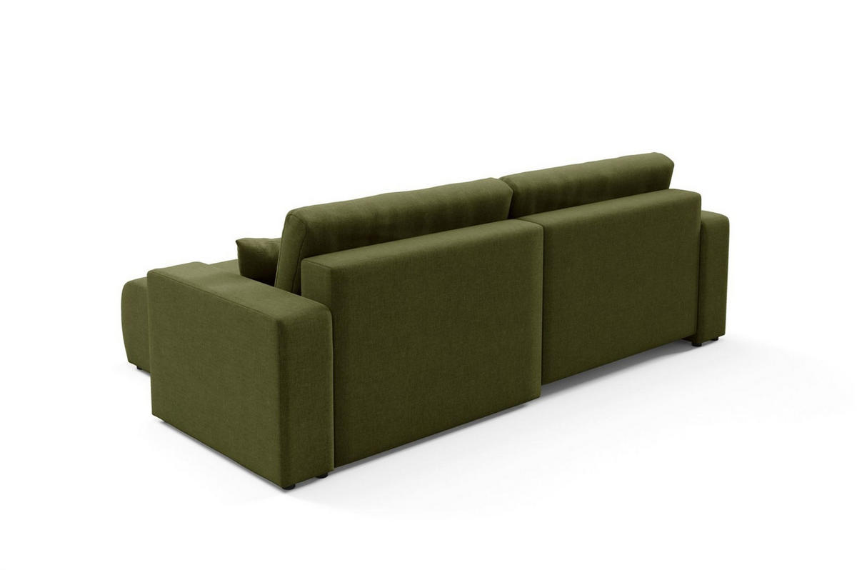 ECKSOFA Augusto - Grün, Holzwerkstoff/Textil (244/149cm) - Fun Möbel