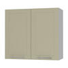 KÜCHENHÄNGESCHRANK Kvantum W3/80 Vanille Matt / Grau Matt 80 / 32,5 / 72cm - Creme/Grau, Holz/Holzwerkstoff (80/72/32.5cm) - Feldmann-Wohnen