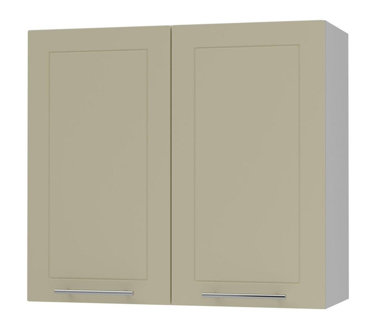 KÜCHENHÄNGESCHRANK Kvantum W3/80 Vanille Matt / Grau Matt 80 / 32,5 / 72cm - Creme/Grau, Holz/Holzwerkstoff (80/72/32.5cm) - Feldmann-Wohnen