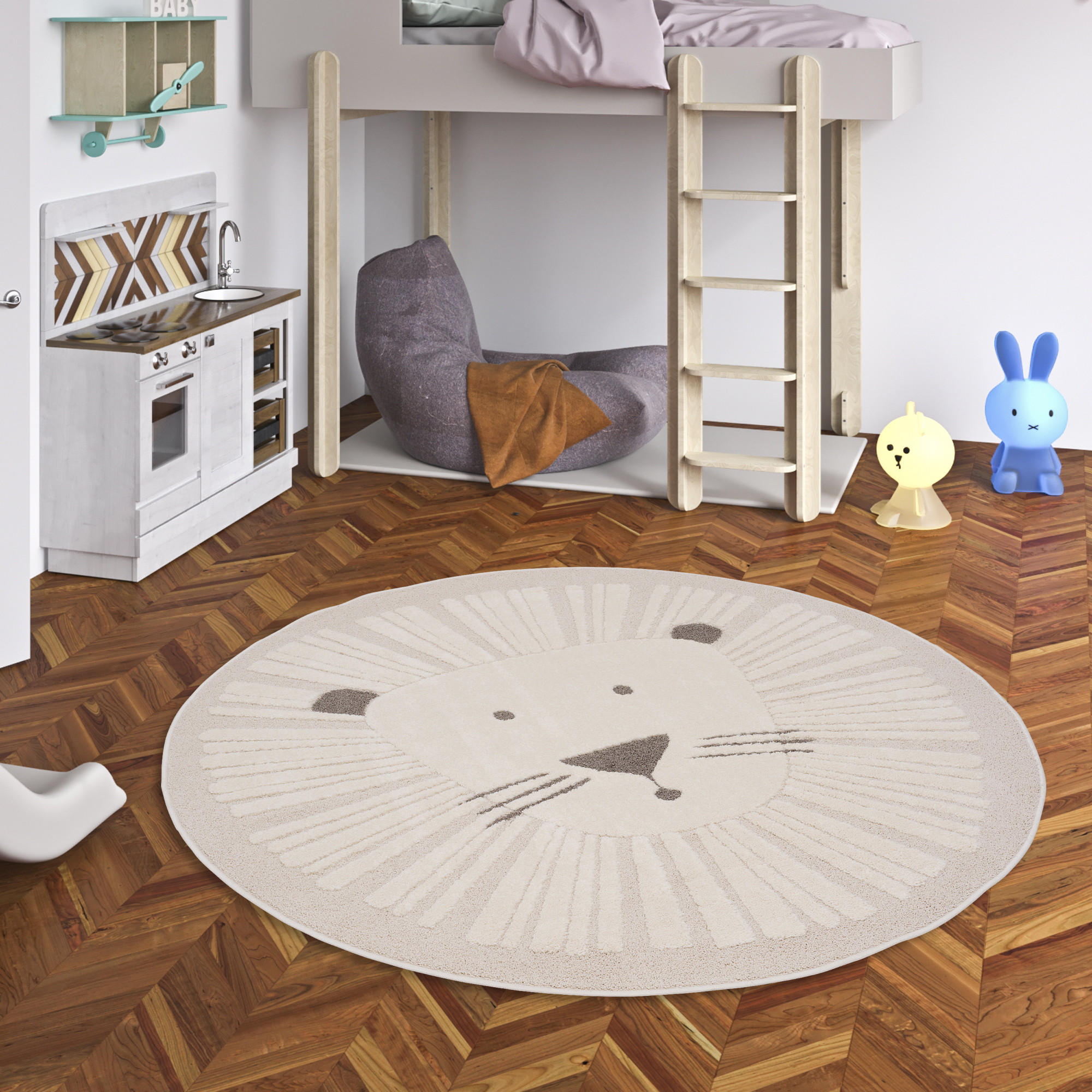 KINDER TEPPICH HAPPY KIDS - Beige, Textil (200/200cm) - Pergamon