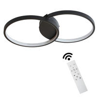 LED-DECKENLEUCHTE Valdemar 50/30/5 cm - Schwarz, Metall (50/30/5cm) - Nettlife