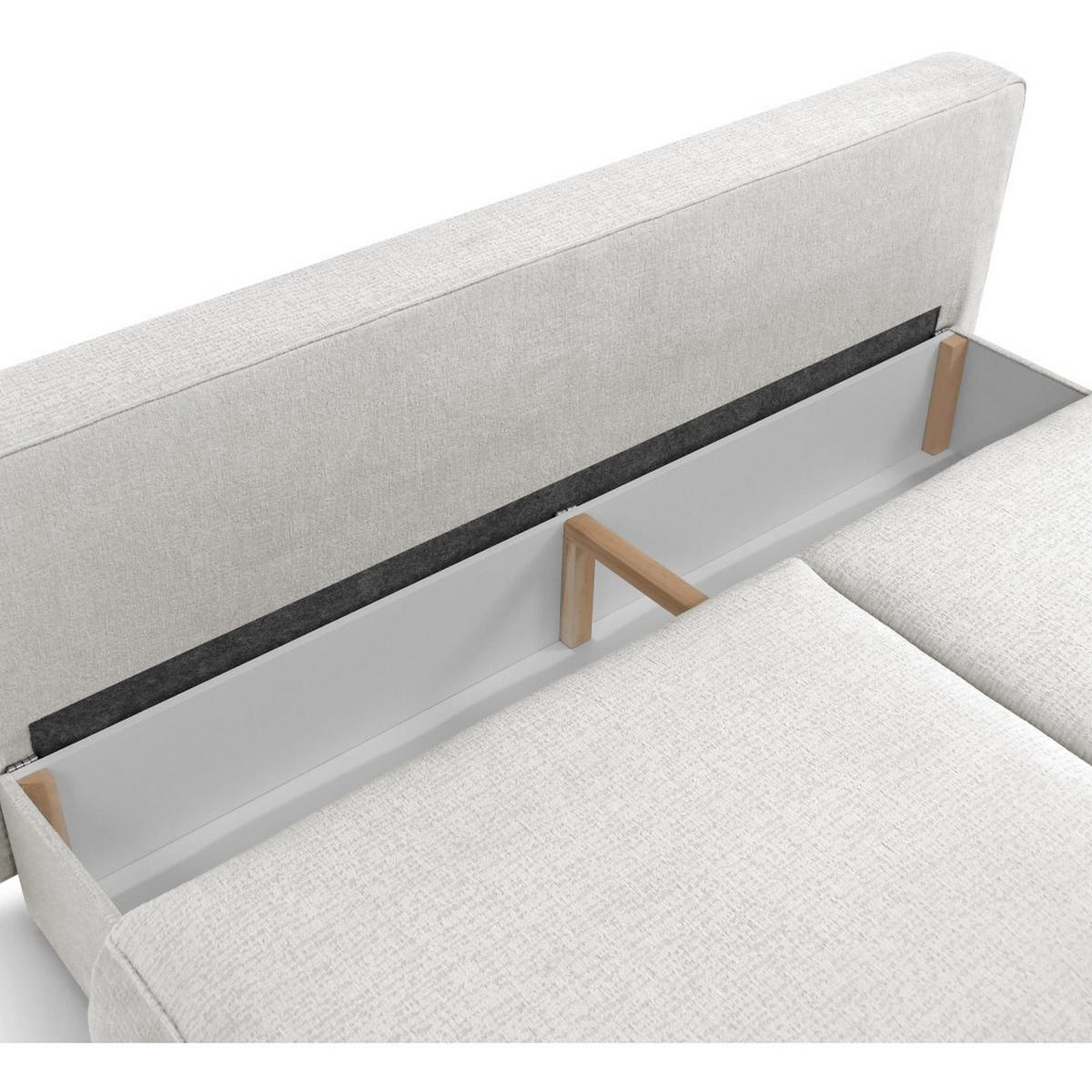 SCHLAFSOFA Darling 2-Sitzer, mit Bettkasten, Beige - Beige, Textil (210/92/100cm) - Beautysofa
