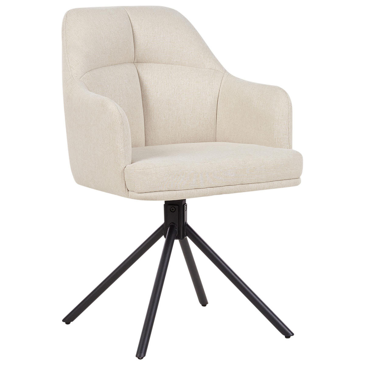 ESSZIMMERSTUHL 2er-Set Beige Mira - Beige/Schwarz, Textil (46/84/60cm) - Beliani