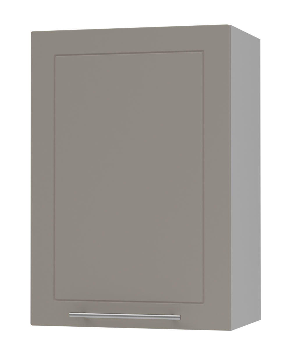 KÜCHENHÄNGESCHRANK Kvantum W2/50 Weiß Matt / Grau Matt 50 / 32,5 / 72cm - Beige/Grau, Holz/Holzwerkstoff (50/72/32.5cm) - Feldmann-Wohnen