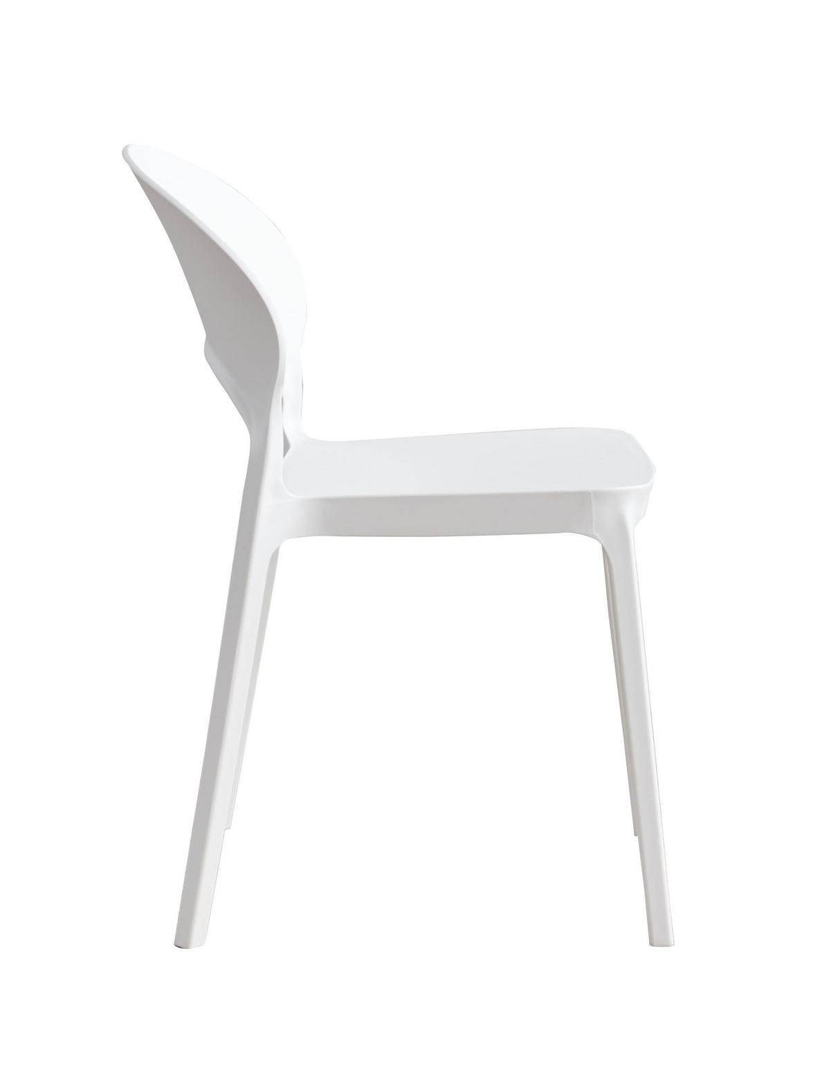 STAPELSTUHL Quito 47x58x78 cm, Kunststoff, Weiß - Weiß, Kunststoff (47/78/58cm) - dasmöbelwerk