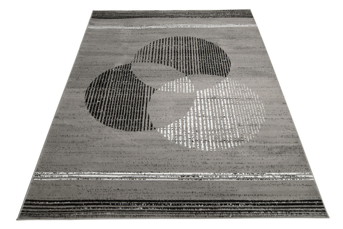 TEPPICH LUXURY Grau Geometrisch 200/300 cm - Grau, Textil (200/300cm) - Tapiso