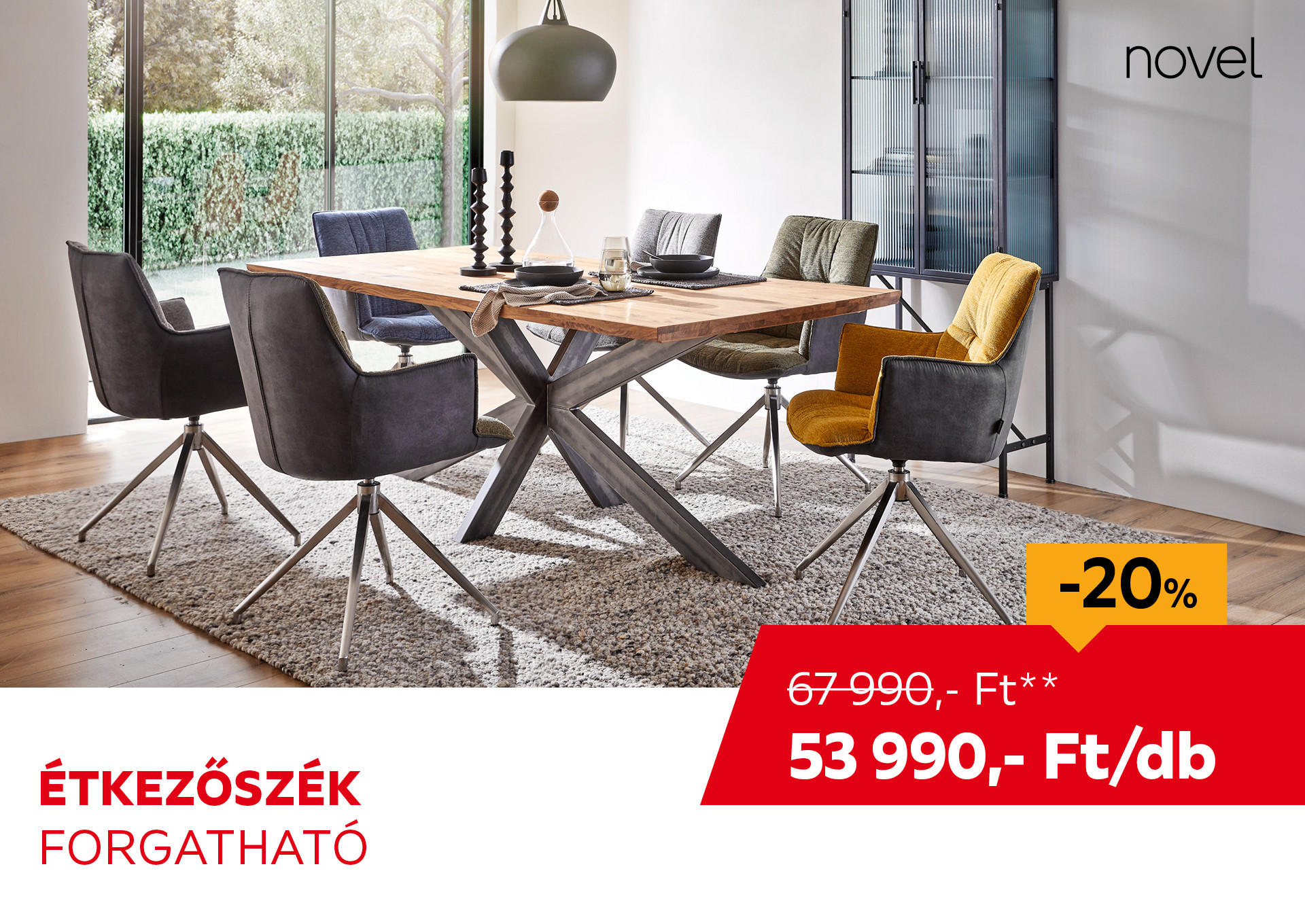 ÉTKEZŐSZÉK Kiemelt termék 67990 Ft.- helyett 53990 Ft.-