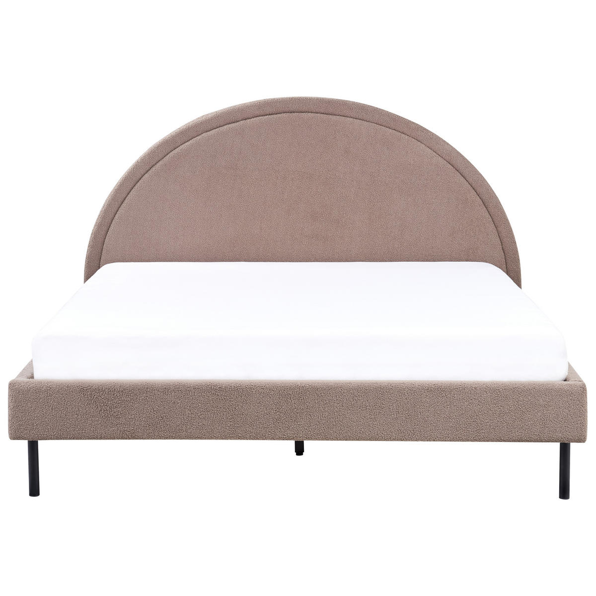 BETT mit Lattenrost 160x200 cm Beige Margut - Taupe, Textil (160/200cm) - Beliani