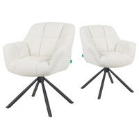 DREHSTUHL Mika-Luka 2er-Set - Creme/Schwarz, Textil/Metall (65/81/66cm) - DUBI Möbel