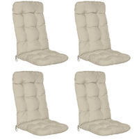 HOCHLEHNERAUFLAGE Flair HL 120/50/8cm Natur (4tlg) - Naturfarben, Textil (50/8/120cm) - Beautissu 