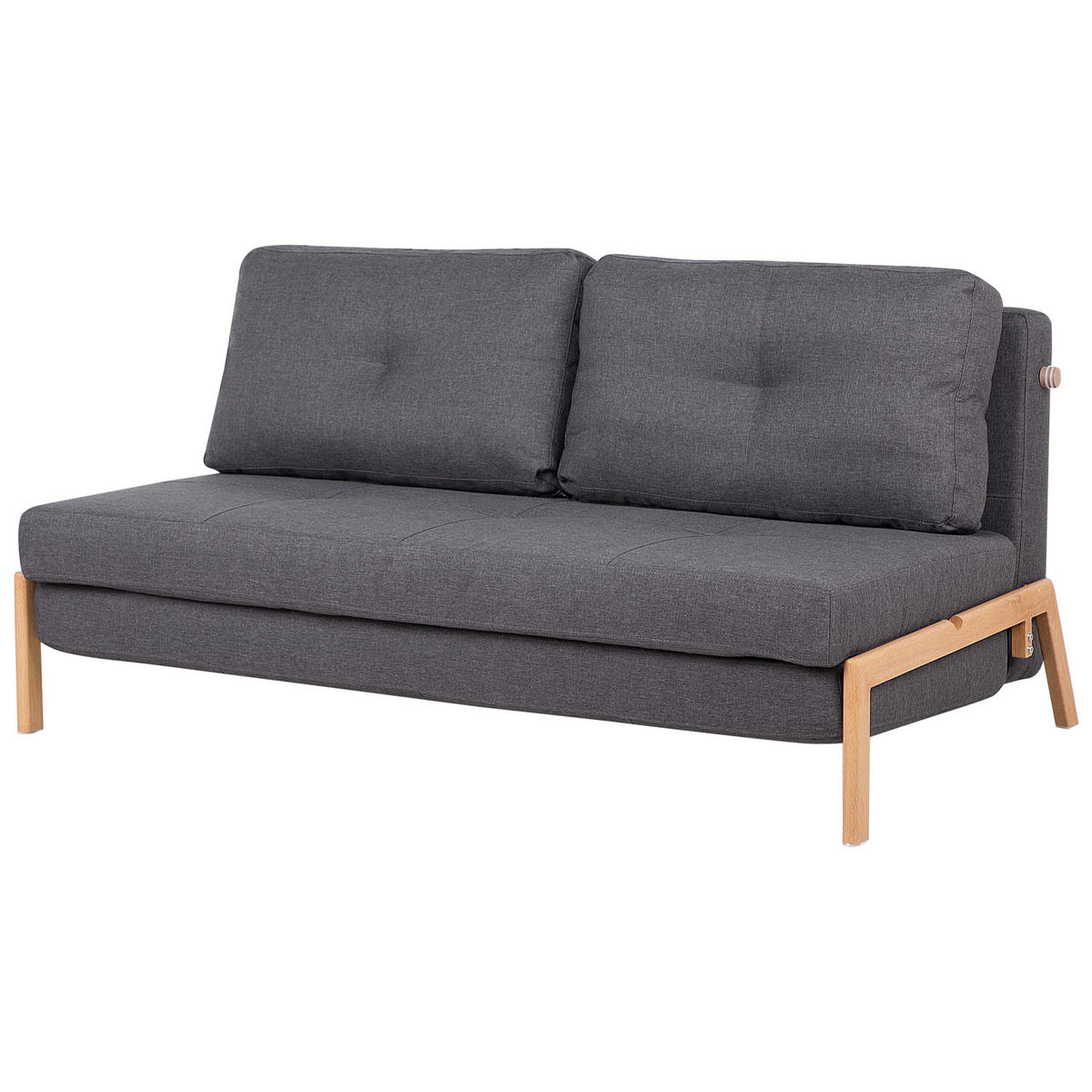 2-SITZER-SCHLAFSOFA Polsterbezug Dunkelgrau Edland - Dunkelgrau, Textil (152/76/92cm) - Beliani