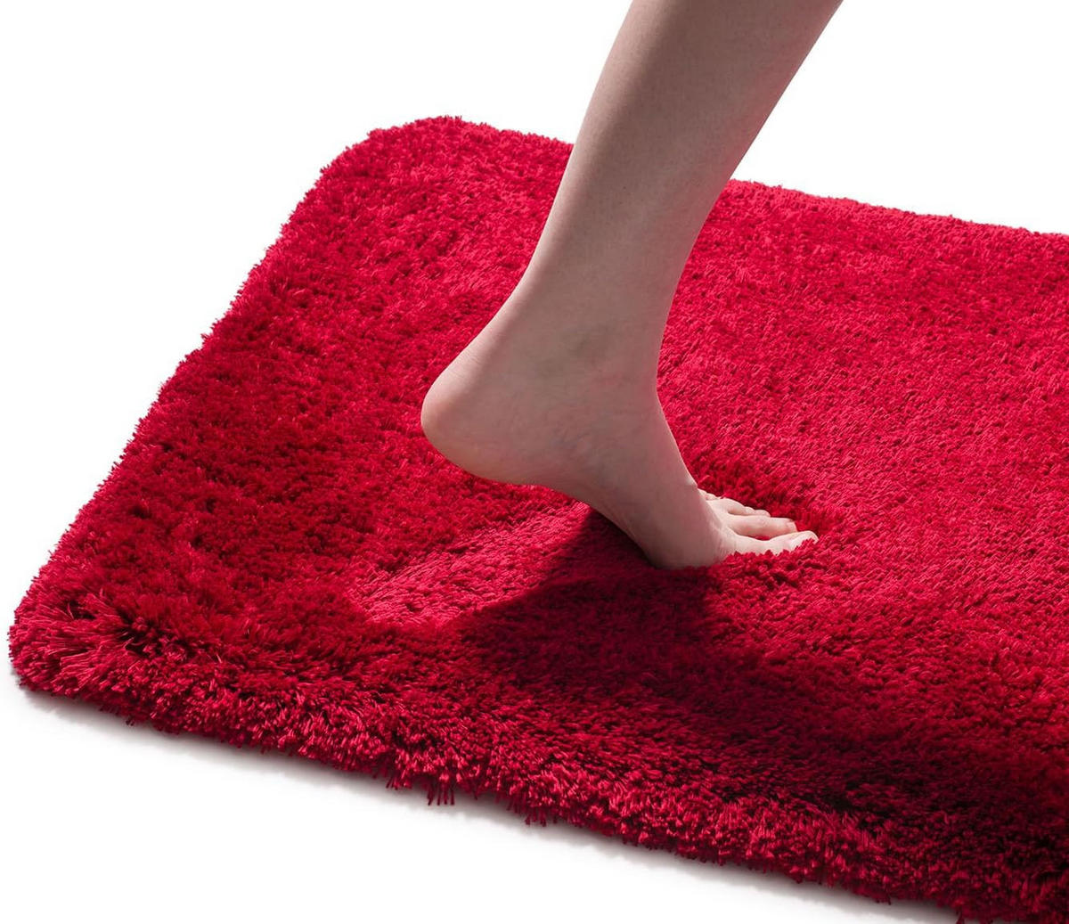 BADTEPPICH Deluxe BORDEAUX 70X120CM - Bordeaux, Textil (120/70cm)