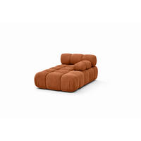 CHAISELONGUE Modular, Veloursstoff Salvador, Braun, Rechts, Selia - Braun, Holz (95/70/160cm) - Kaiser Möbel