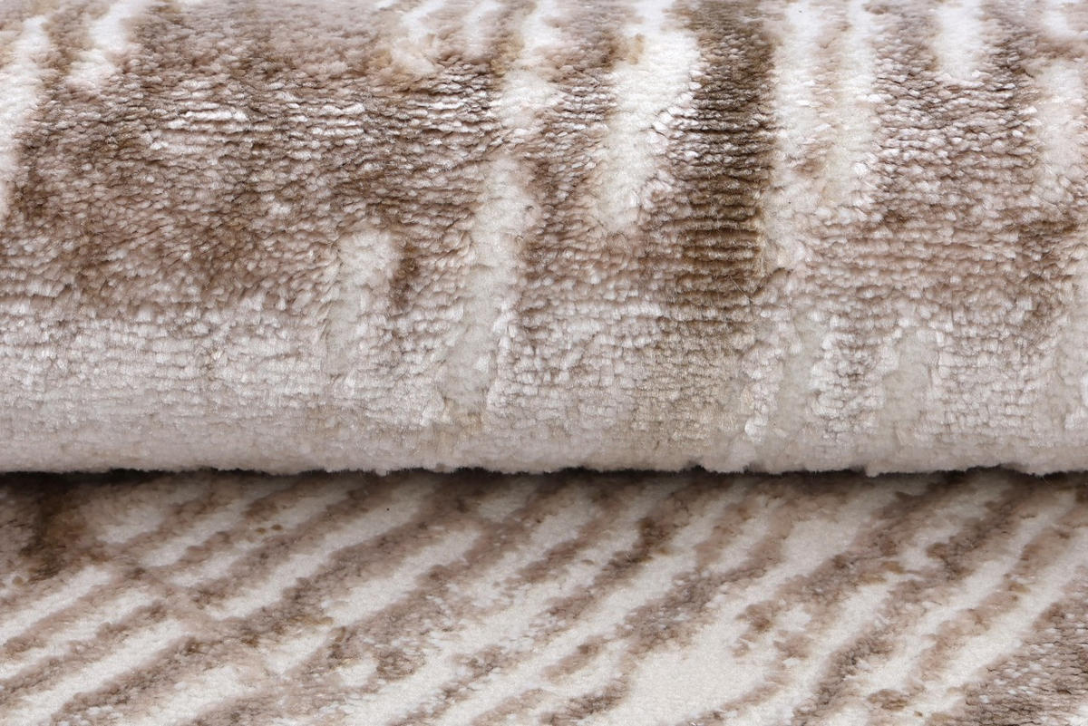 KOBEREC béžový hnedý krémový - 140 x 200 cm - béžová, textil (140/200cm) - Mazovia