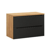 SKRINKA POD UMÝVADLO 90cm Elora Čierna a drevo - čierna, kompozitné drevo (90/59/46cm) - Petits-meubles
