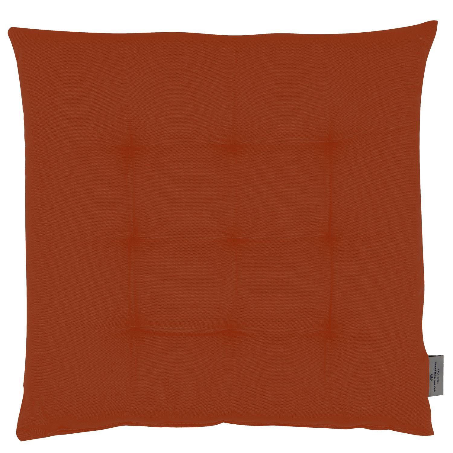 SITZKISSEN MIT 9 PUNKT-STEPPUNG DOVE - Terra cotta, Textil (40/40/5cm) - Tom Tailor
