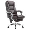 CHEFSESSEL Lederlook braun - Braun, Textil/Metall (68/118/64cm) - CLP