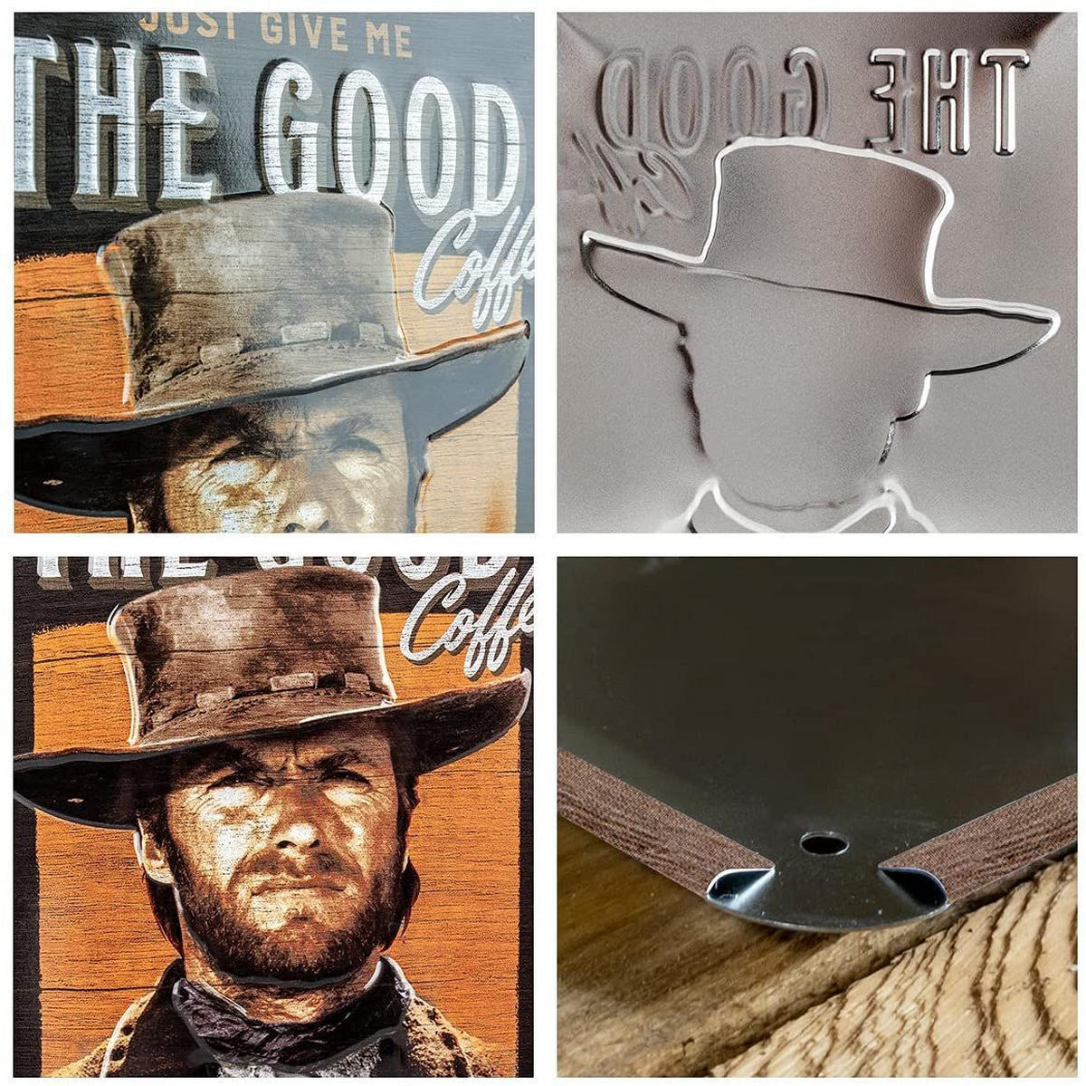 BLECHSCHILD 15/20 cm Celebrities The Good Coffee - Multicolor, Metall (15/20/0.5cm) - Nostalgic-Art