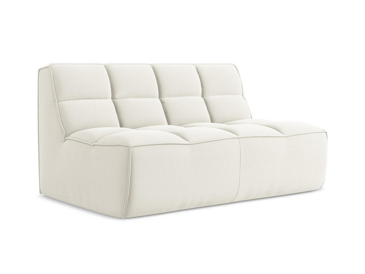 2-SITZER-SOFA Samt Stoff Beige - Beige/Creme, Kunststoff/Textil (160/75/93cm) - Makamii