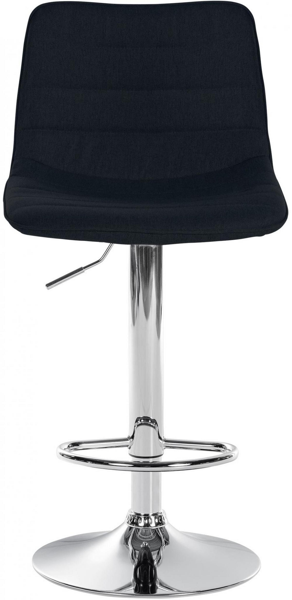 BARHOCKER 2er Set Stoff schwarz - Schwarz, Textil/Metall (45/89/46cm) - CLP