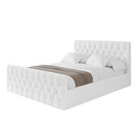 POLSTERBETT mit Bettkasten, Fußteil und Lattenrost, Boxbett ohne Matratze - RENO-Z 200x200 Weiß - Weiß, Holzwerkstoff/Textil (200/200cm) - ALTDECOR